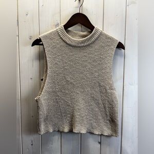Free People Knit Tank‎ Top Size M Cream Beige